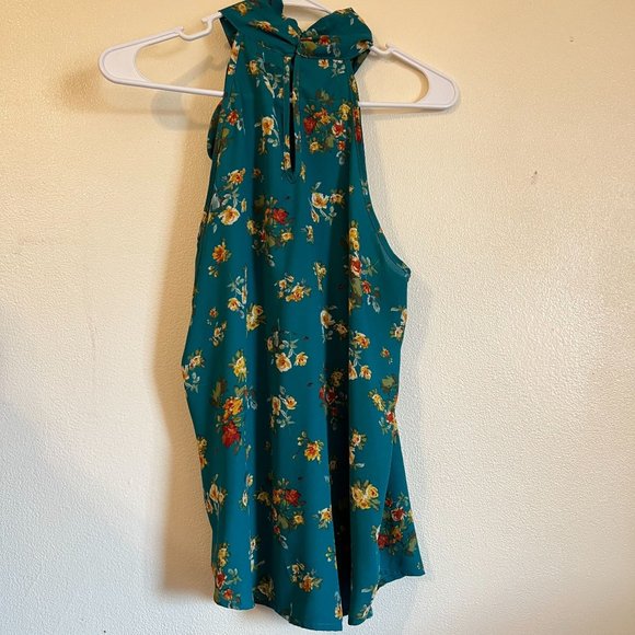 NY&C TALL BOW-NECK HALTERNECK BLOUSE, SIZE M - Picture 4 of 14